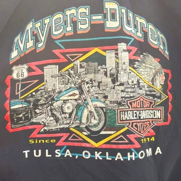 ❤️SOLD❤️Vtg Harley sweater: Tulsa, OK - Picture 3 of 8